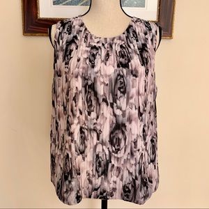 Calvin Klein Floral Pleated Bubble Camisole Large